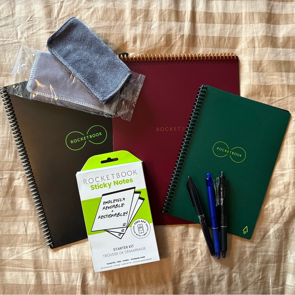 Rocketbook Reusable Notebooks Bundle – Green, Black & Burgundy